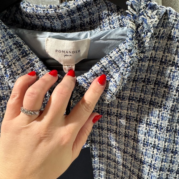 NWT Blue Tweed Ophelia Dress - Picture 6 of 7